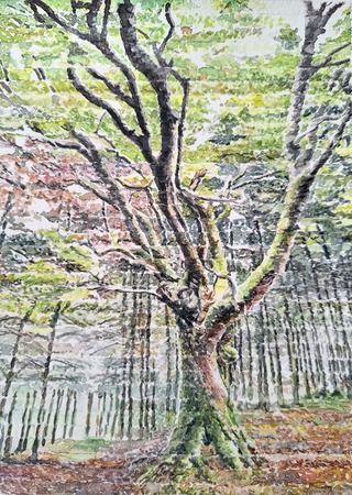 ''Résolution'', 2024, aquarelle, 13x18 cm